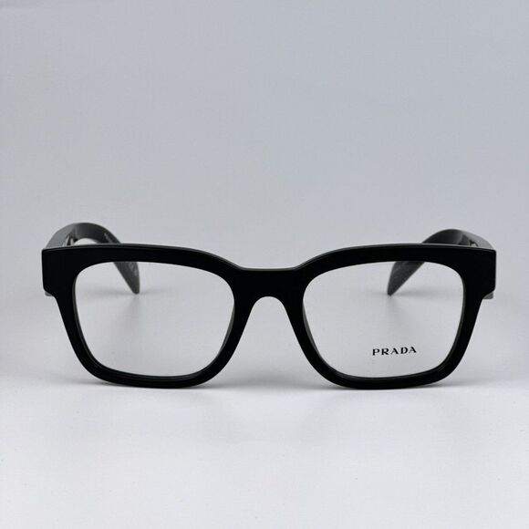 NEW Prada PRA10V 16K101 Black Square Unisex Eyeglasses PR A10V - Picture 4 of 11